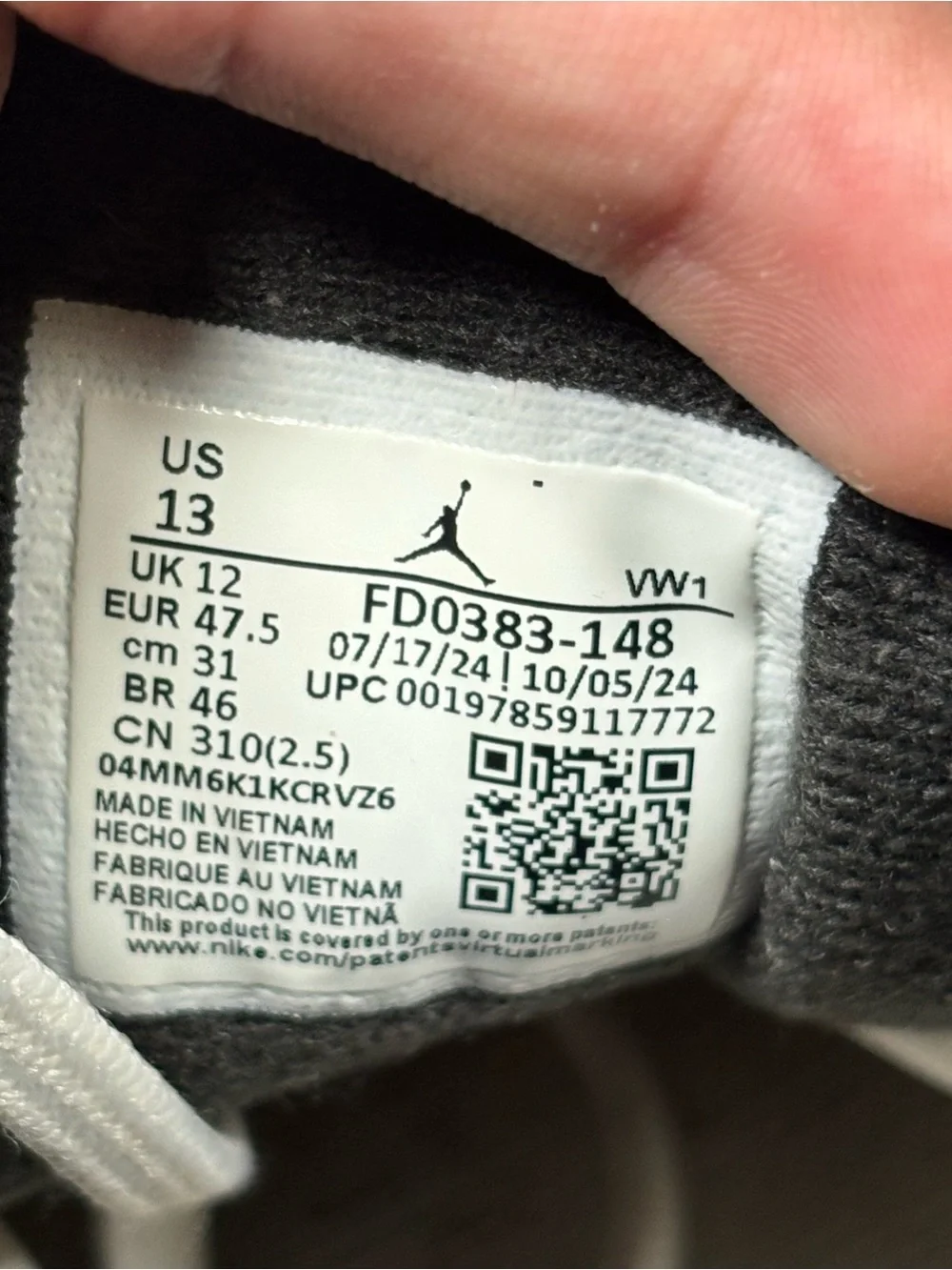 Size 13 - Air Jordan 2/3 White Black Metallic Silver